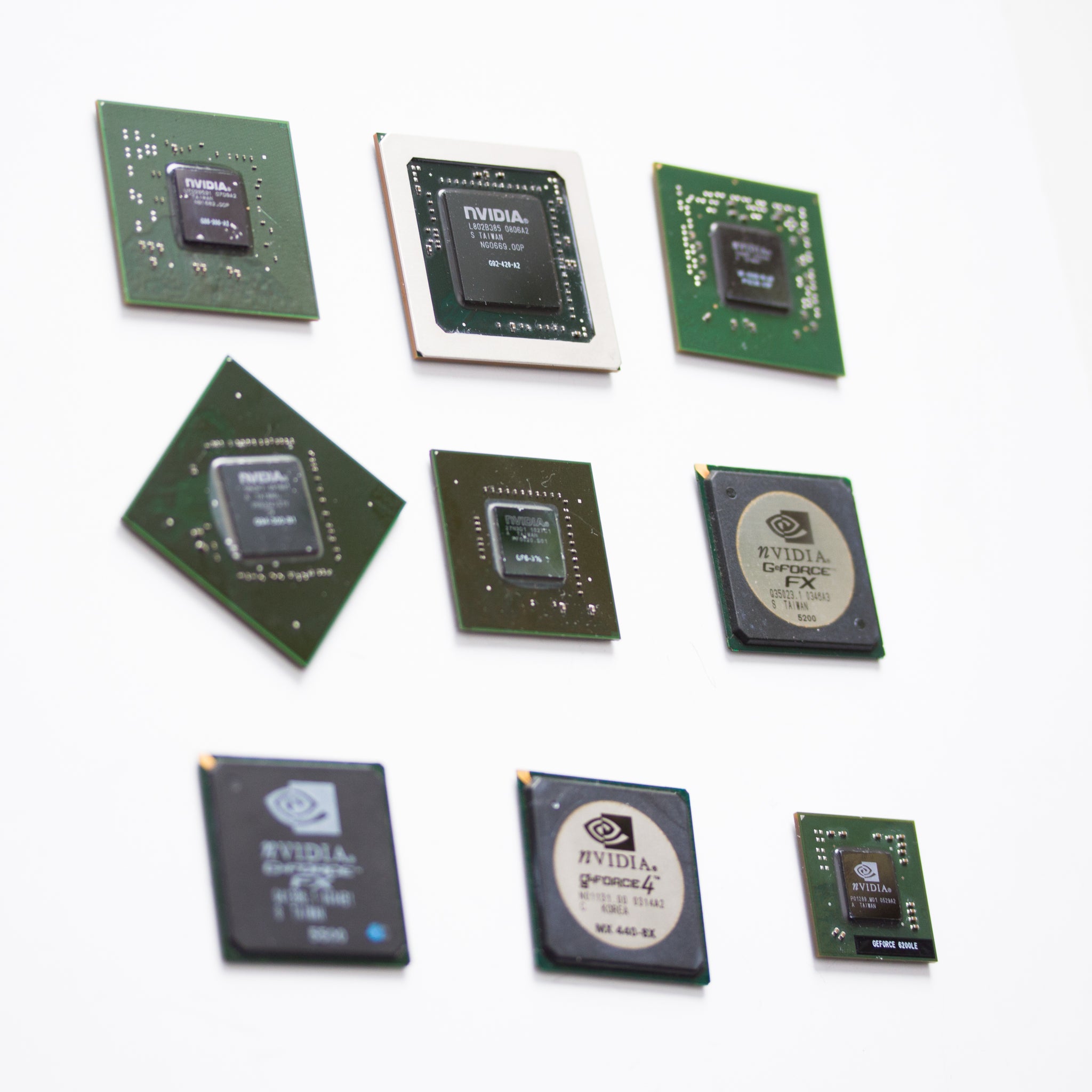 Fridge magnet made with old Chipset, nVidia, graphics processor, GPU