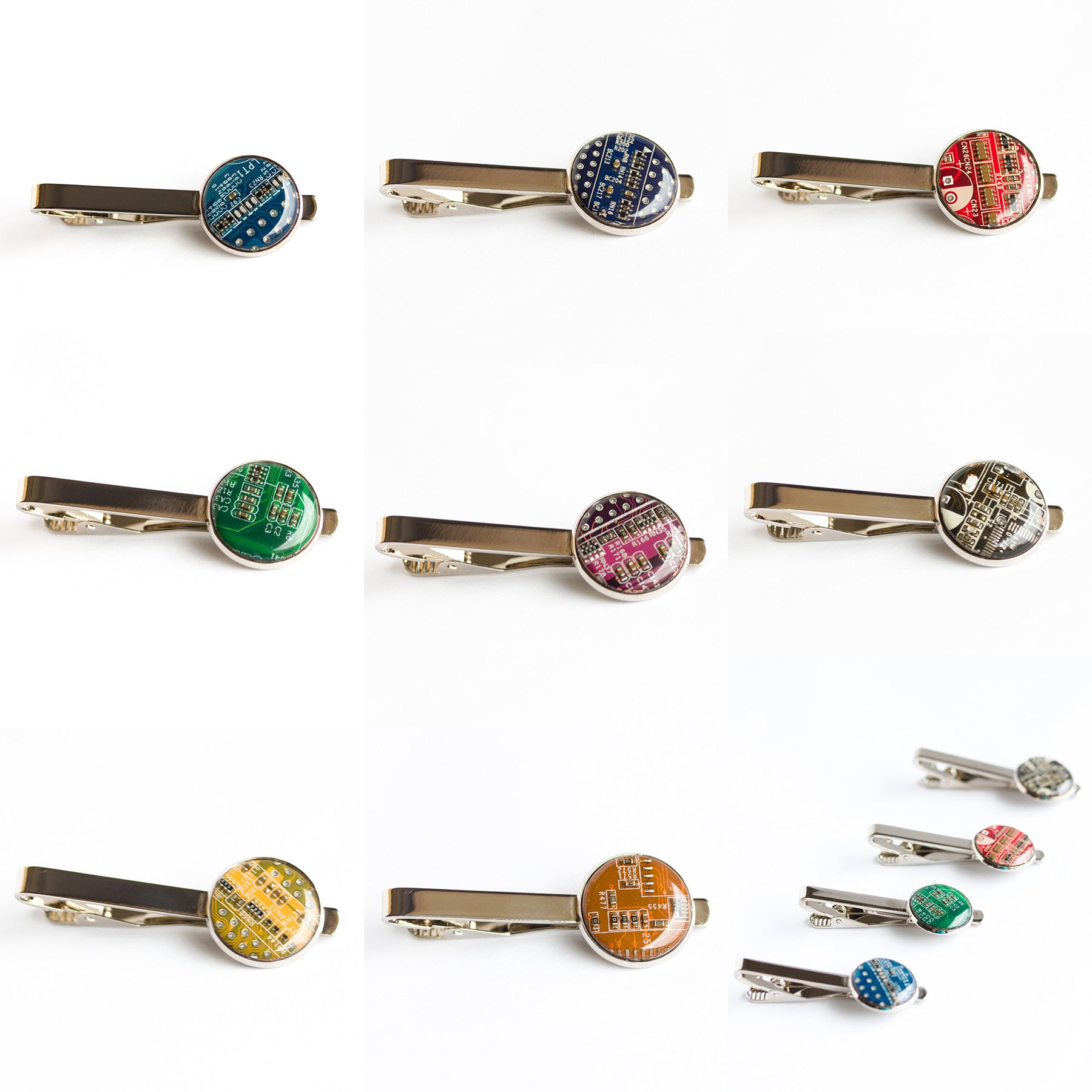 Modern techie tie clip 18 mm (palladium plated)